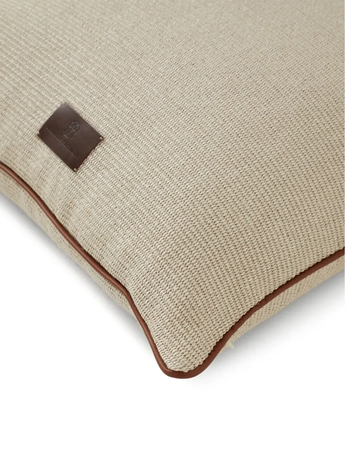 Brunello Cucinelli ロゴパッチ コットンブレンド ピロー - ホワイト - 画像3