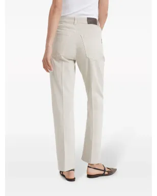 Brunello Cucinelli ストレッチコットン キックフレアパンツ - ニュートラルカラー - サムネイル4