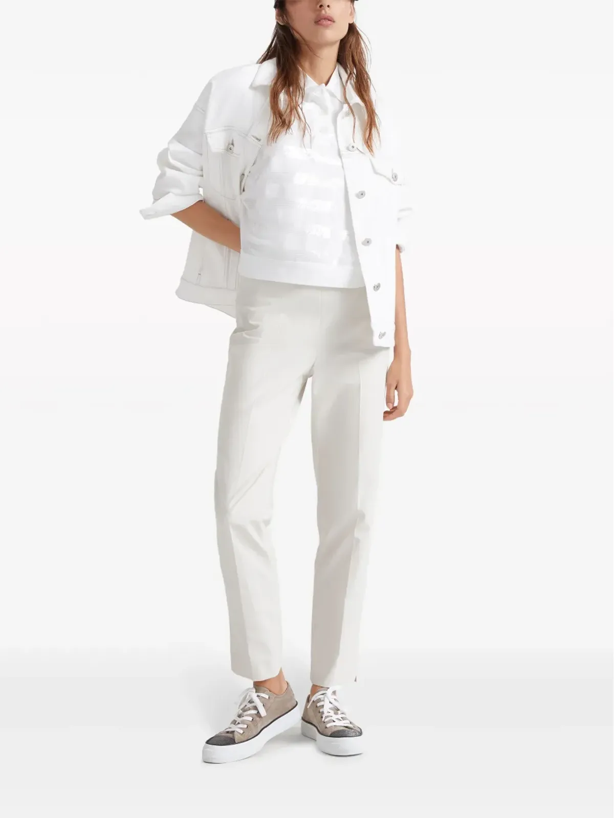 Brunello Cucinelli ストレッチコットン カプリパンツ - 画像2