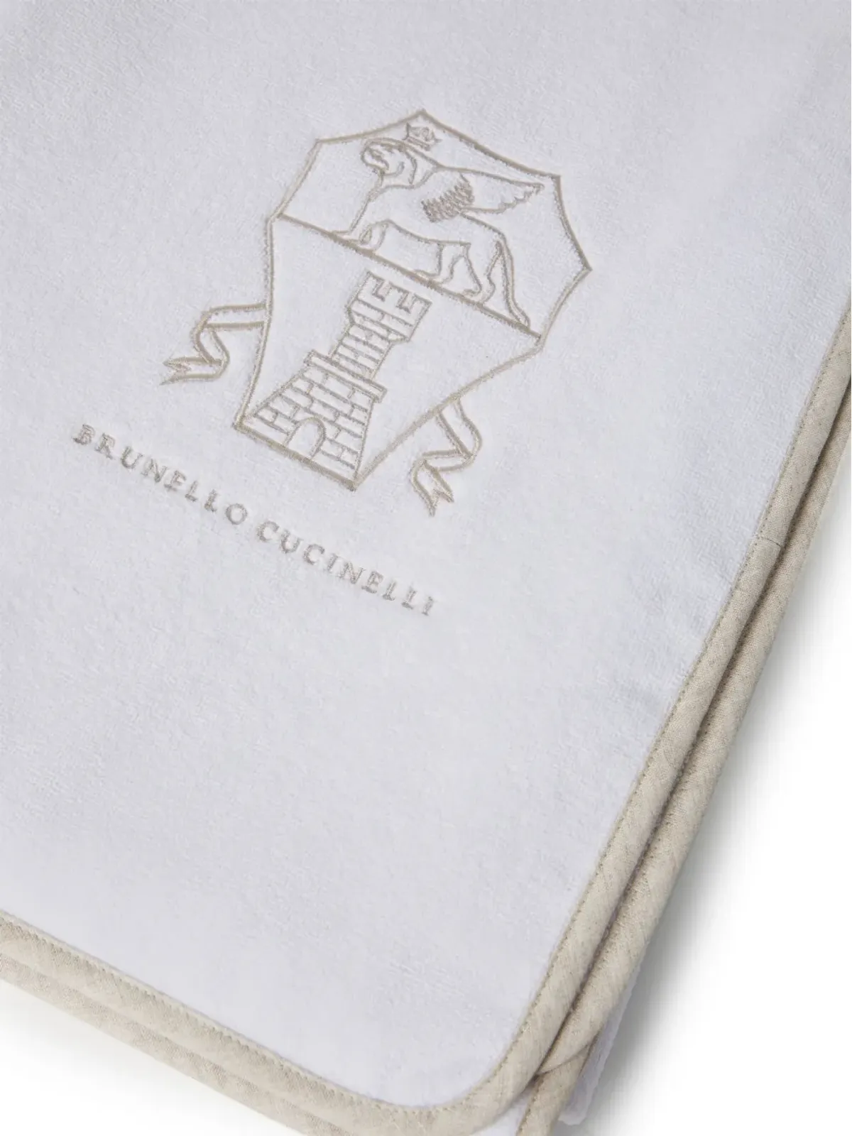 Brunello Cucinelli ロゴ刺繍入り コットンタオル - ホワイト - 画像2