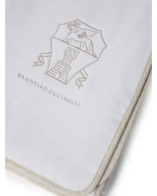 Brunello Cucinelli ロゴ刺繍入り コットンタオル - ホワイト - サムネイル2
