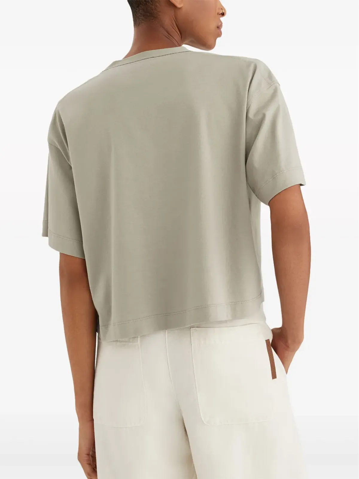 Brunello Cucinelli スローガンプリント コットン Tシャツ - グリーン - 画像4