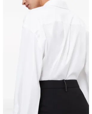 Brunello Cucinelli ハイウエスト クロップドパンツ - ブラック - サムネイル5