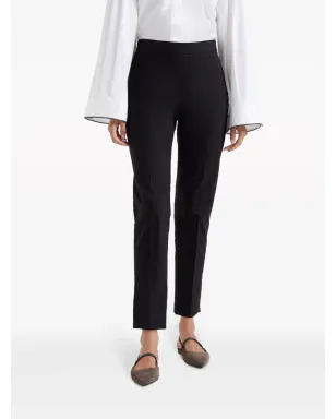 Brunello Cucinelli ハイウエスト クロップドパンツ - ブラック - サムネイル3