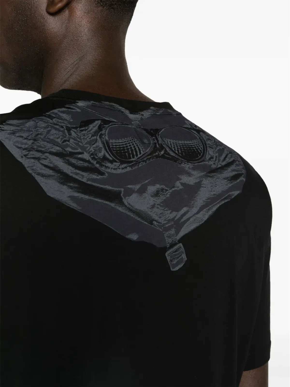 C.P. Company 30/1 ゴーグルプリント コットン Tシャツ - ブラック - 画像5