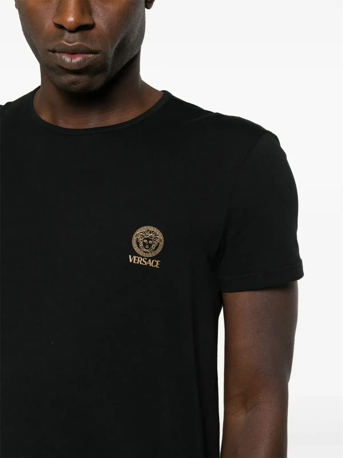 Versace メデューサ・ディテール アンダーシャツ ブラック - 画像4