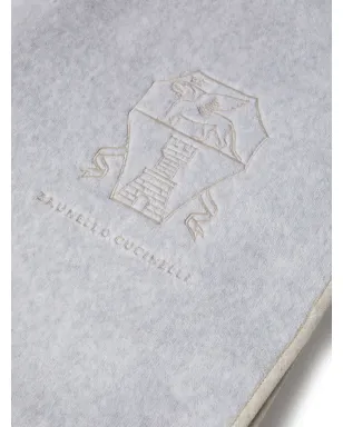 Brunello Cucinelli ロゴ刺繍 ビーチタオル - グレー - サムネイル4