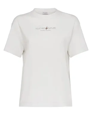Brunello Cucinelli ロゴプリント コットン Tシャツ - ホワイト - サムネイル1