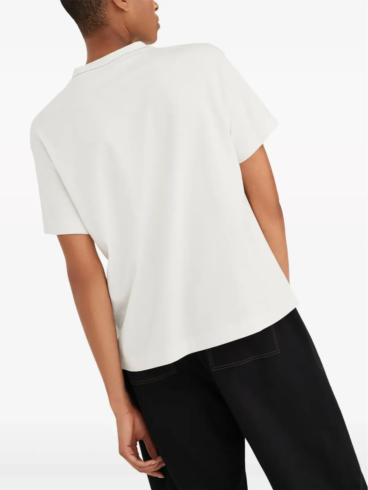 Brunello Cucinelli ロゴプリント コットン Tシャツ - ホワイト - 画像2