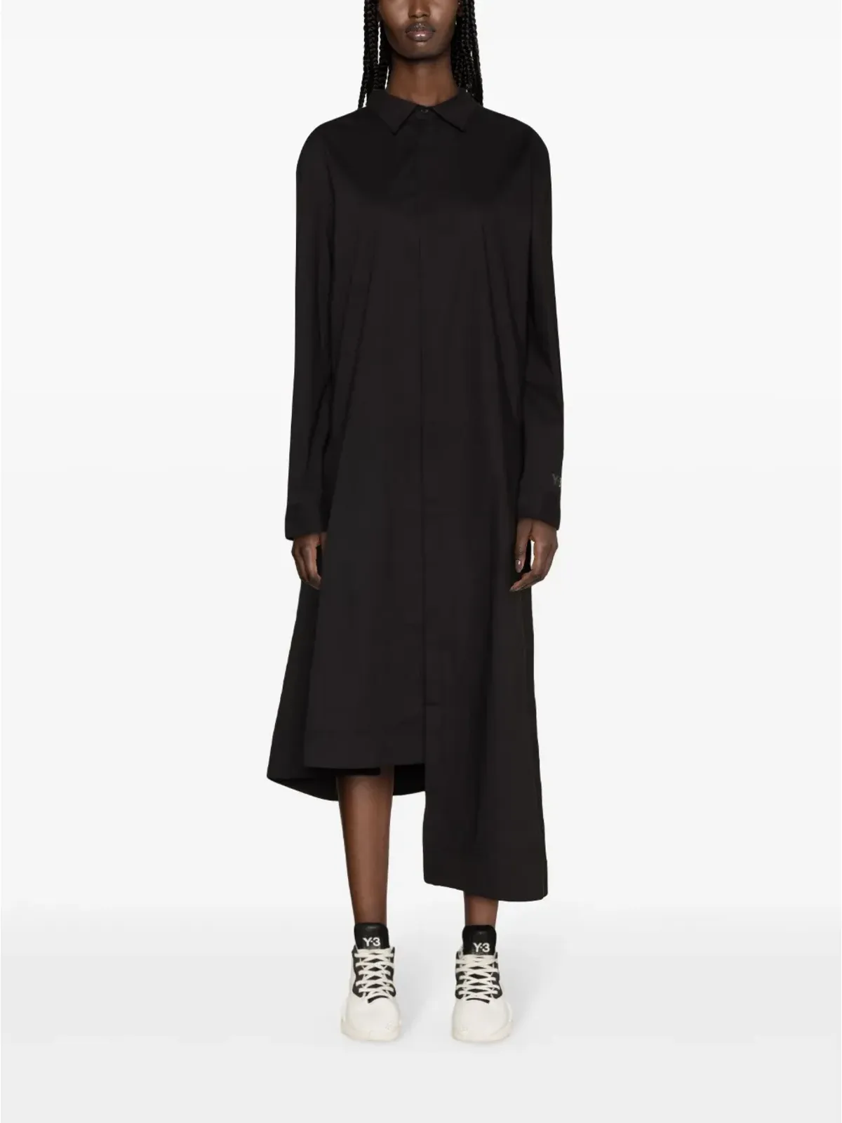 Y-3 アシンメトリック シャツ ドレス - 画像2