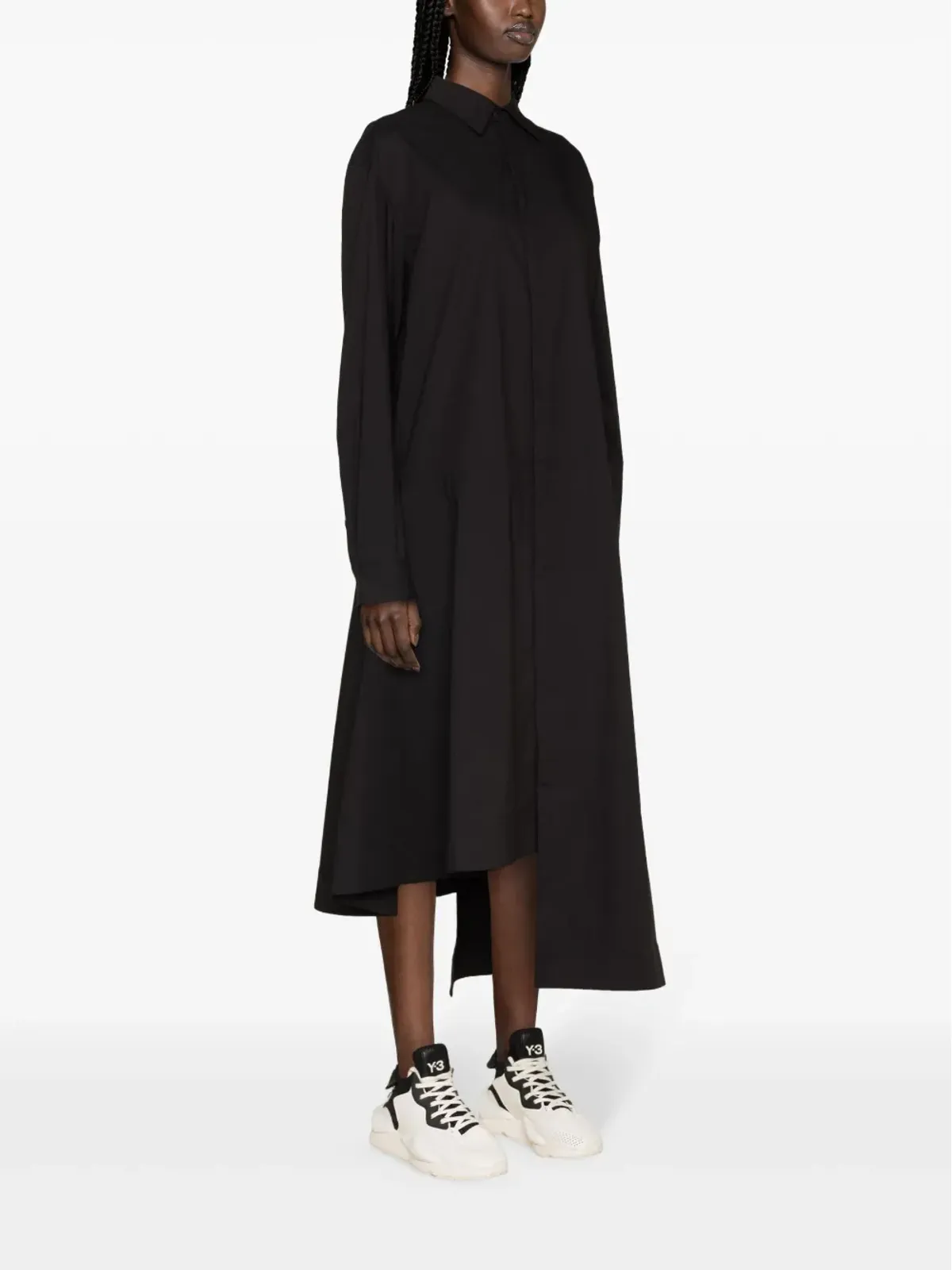 Y-3 アシンメトリック シャツ ドレス - 画像3