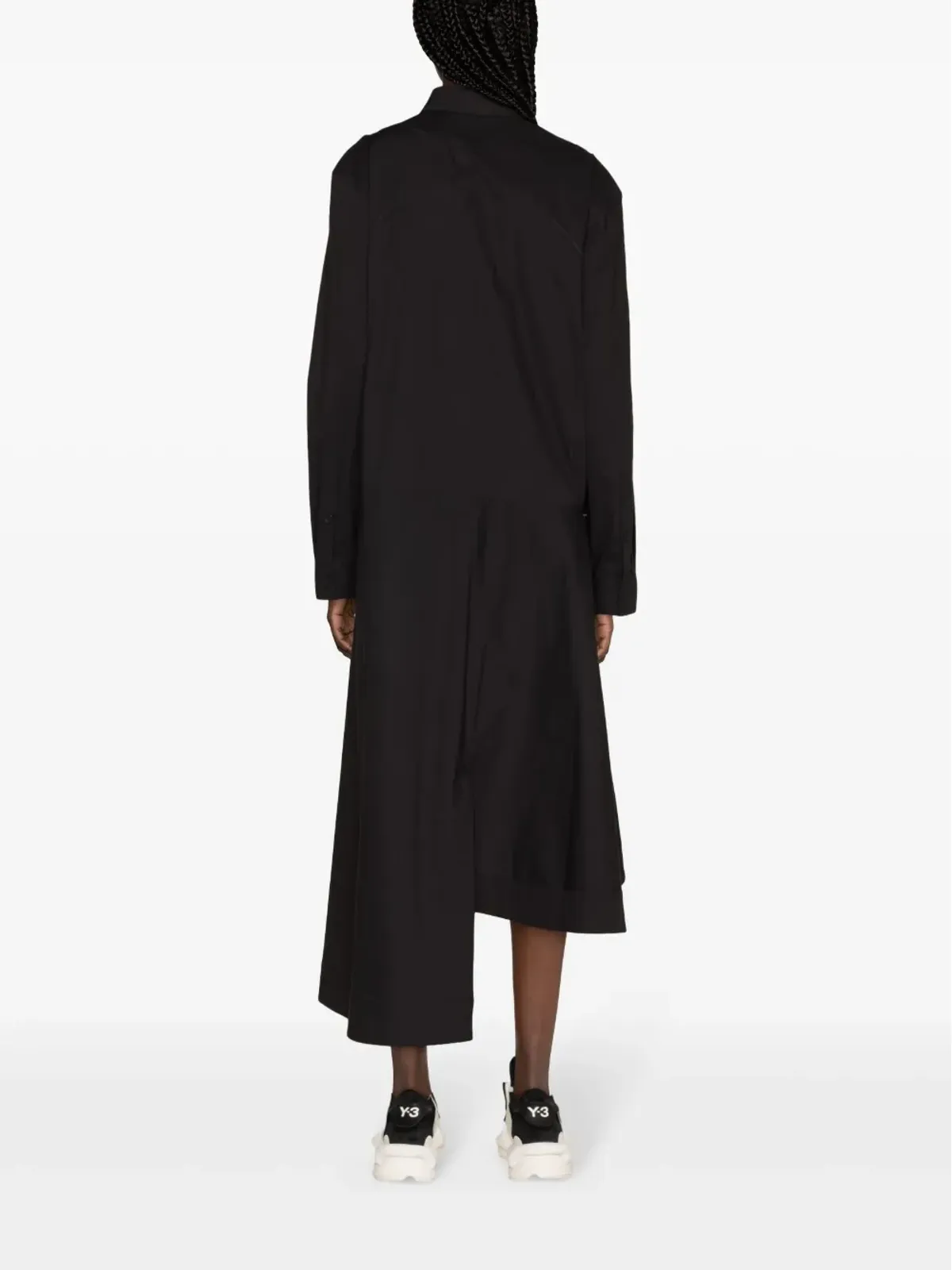 Y-3 アシンメトリック シャツ ドレス - 画像4