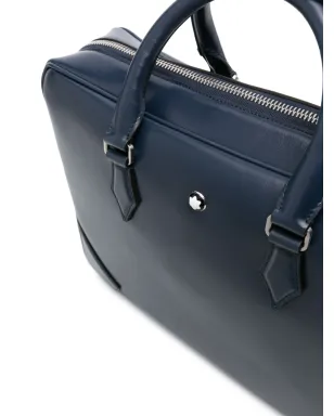 Montblanc ロゴプレート付きレザー ブリーフケース - サムネイル3