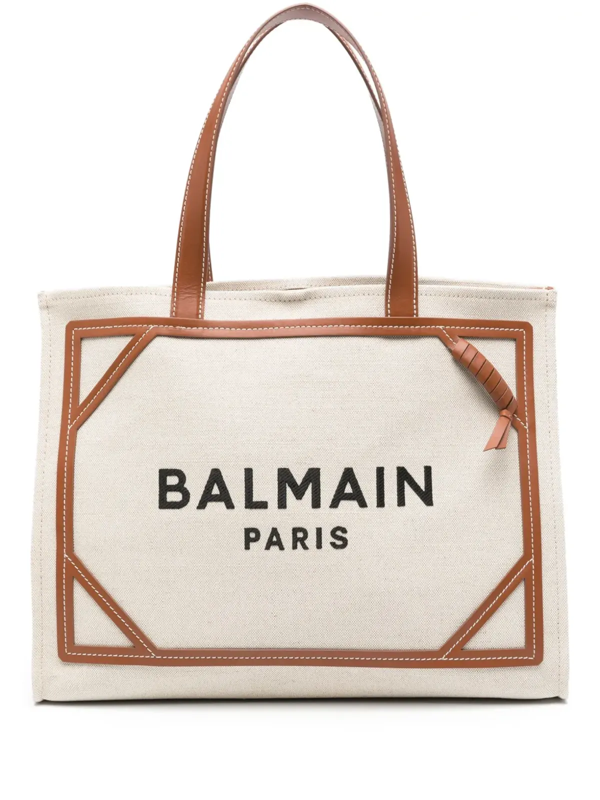 Balmain B-Army ロゴプリント トートバッグ - ベージュ系 - 画像1
