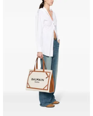 Balmain B-Army ロゴプリント トートバッグ - ベージュ系 - サムネイル2