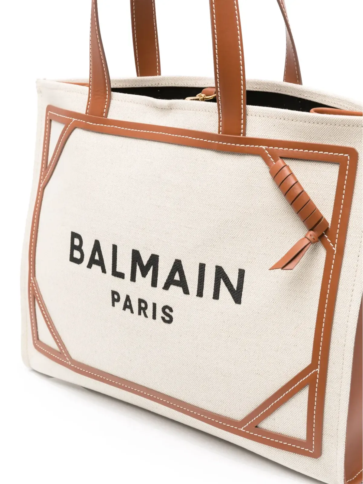 Balmain B-Army ロゴプリント トートバッグ - ベージュ系 - 画像4