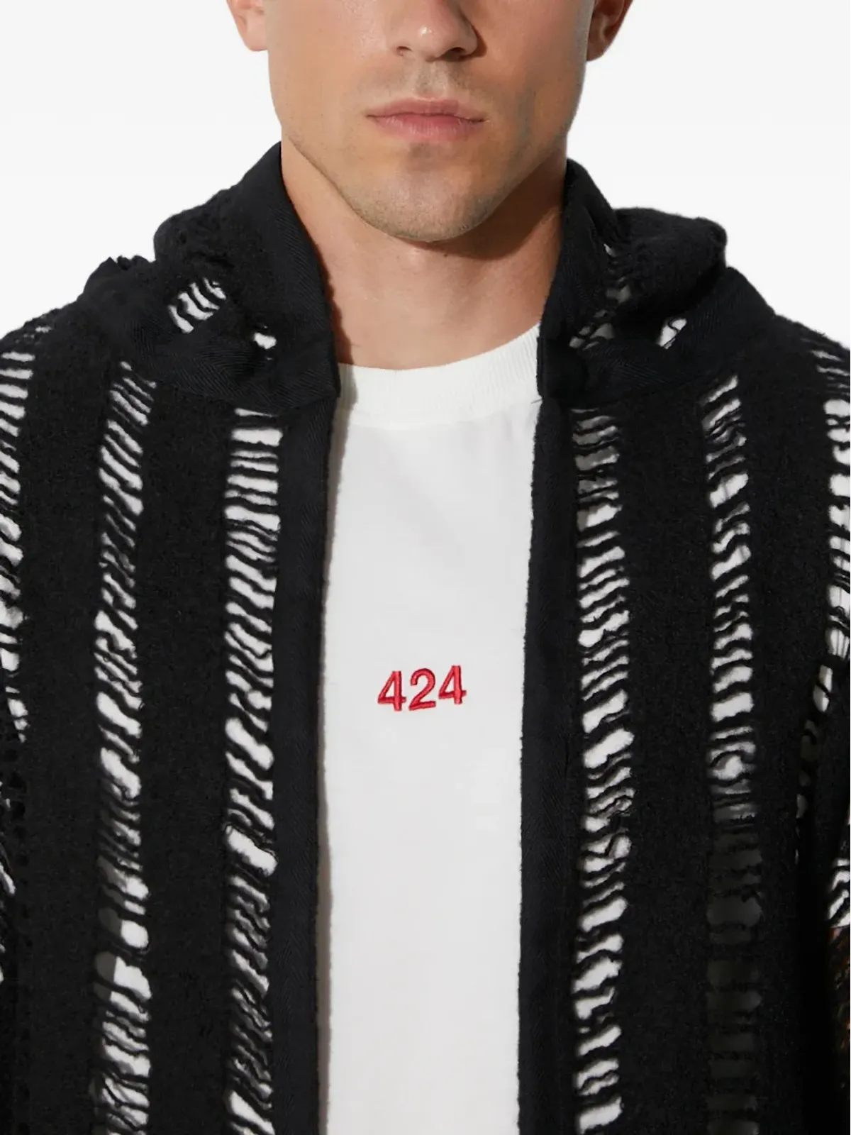 424 オープンニットフーディー - 画像5