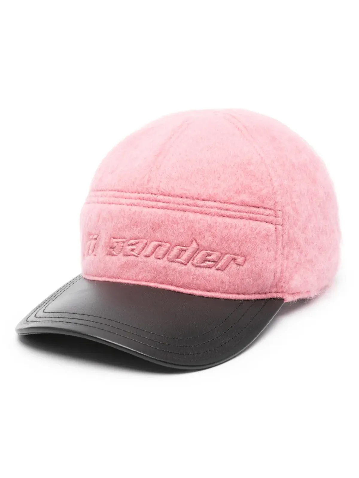 Jil Sander ロゴ刺繍 ブラッシュド ベースボールキャップ - 画像1