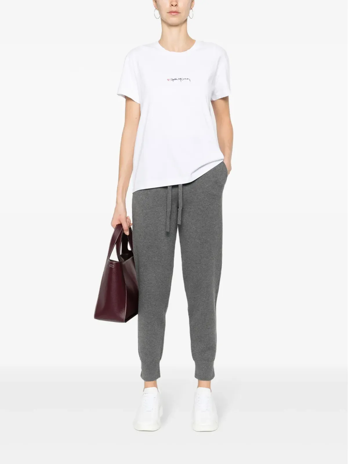 Stella McCartney ロゴ刺繍コットンTシャツ - ホワイト - 画像2