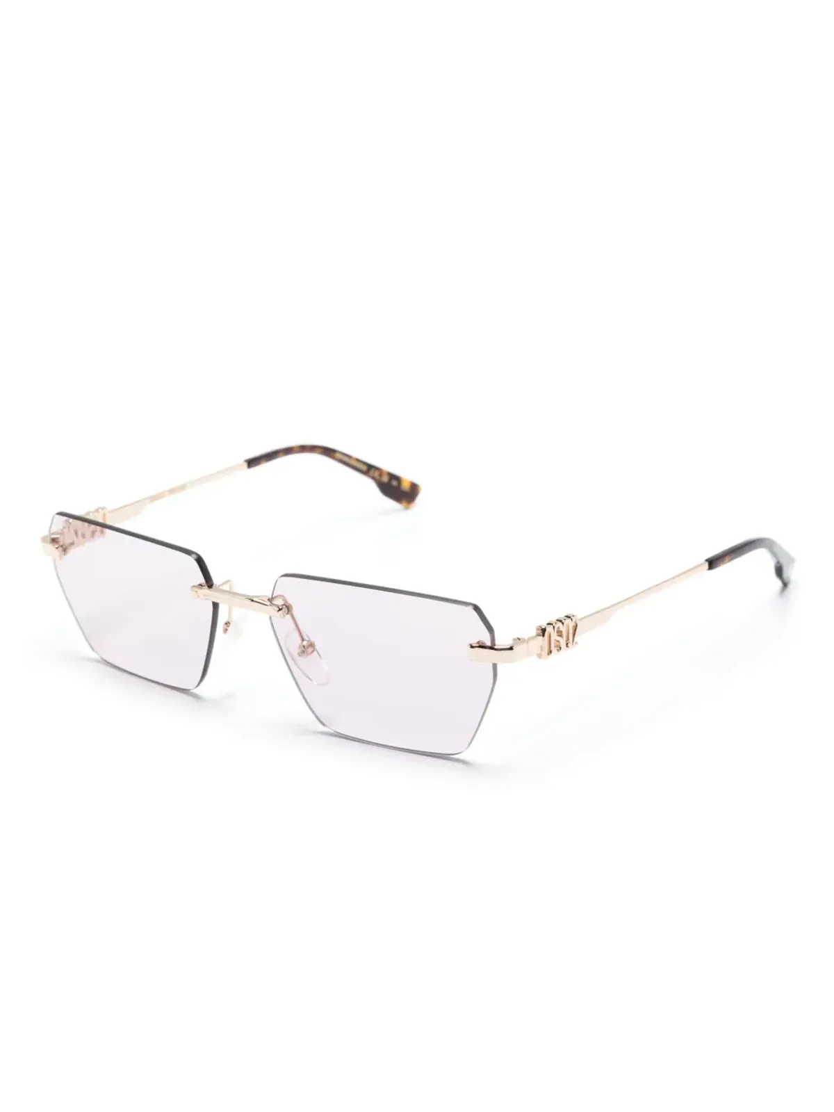 DSQUARED2 EYEWEAR レクタングルフレーム サングラス - ゴールド - 画像2