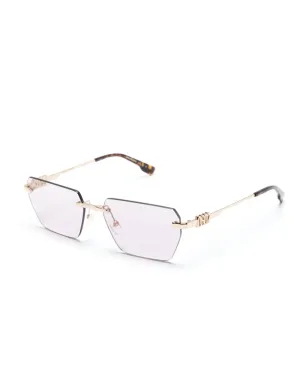 DSQUARED2 EYEWEAR レクタングルフレーム サングラス - ゴールド - サムネイル2