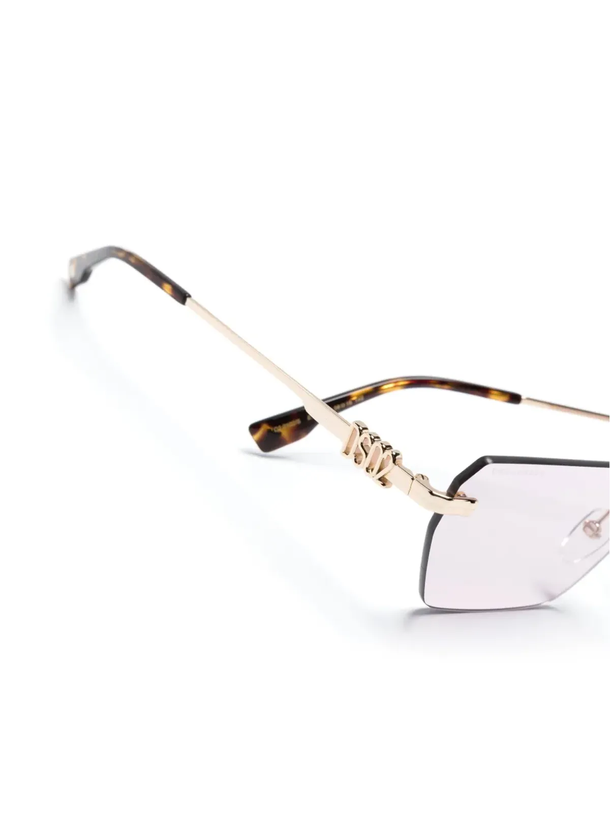 DSQUARED2 EYEWEAR レクタングルフレーム サングラス - ゴールド - 画像3