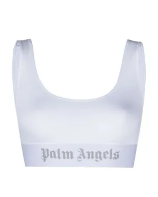 Palm Angels ロゴ入りアンダーバンド スポーツブラ - White - サムネイル1