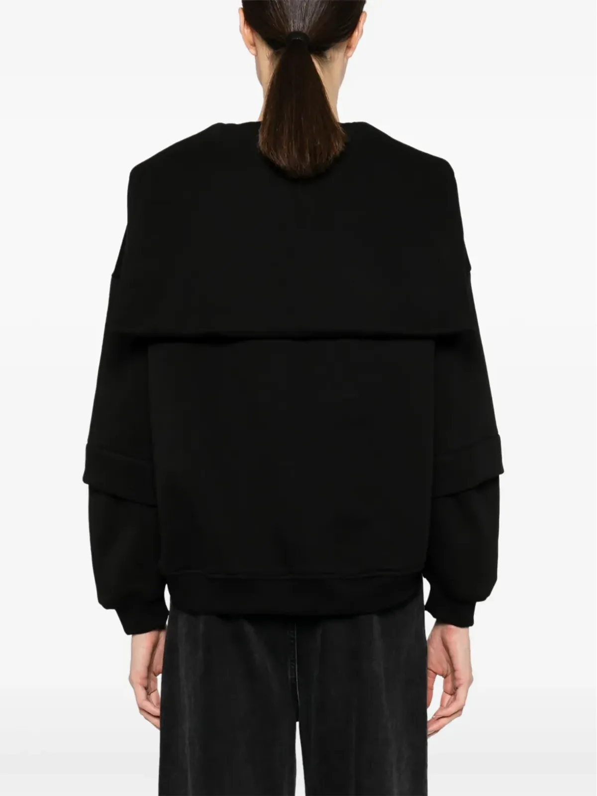 Ioana Ciolacu セーラーカラーVネックトップ - 画像4