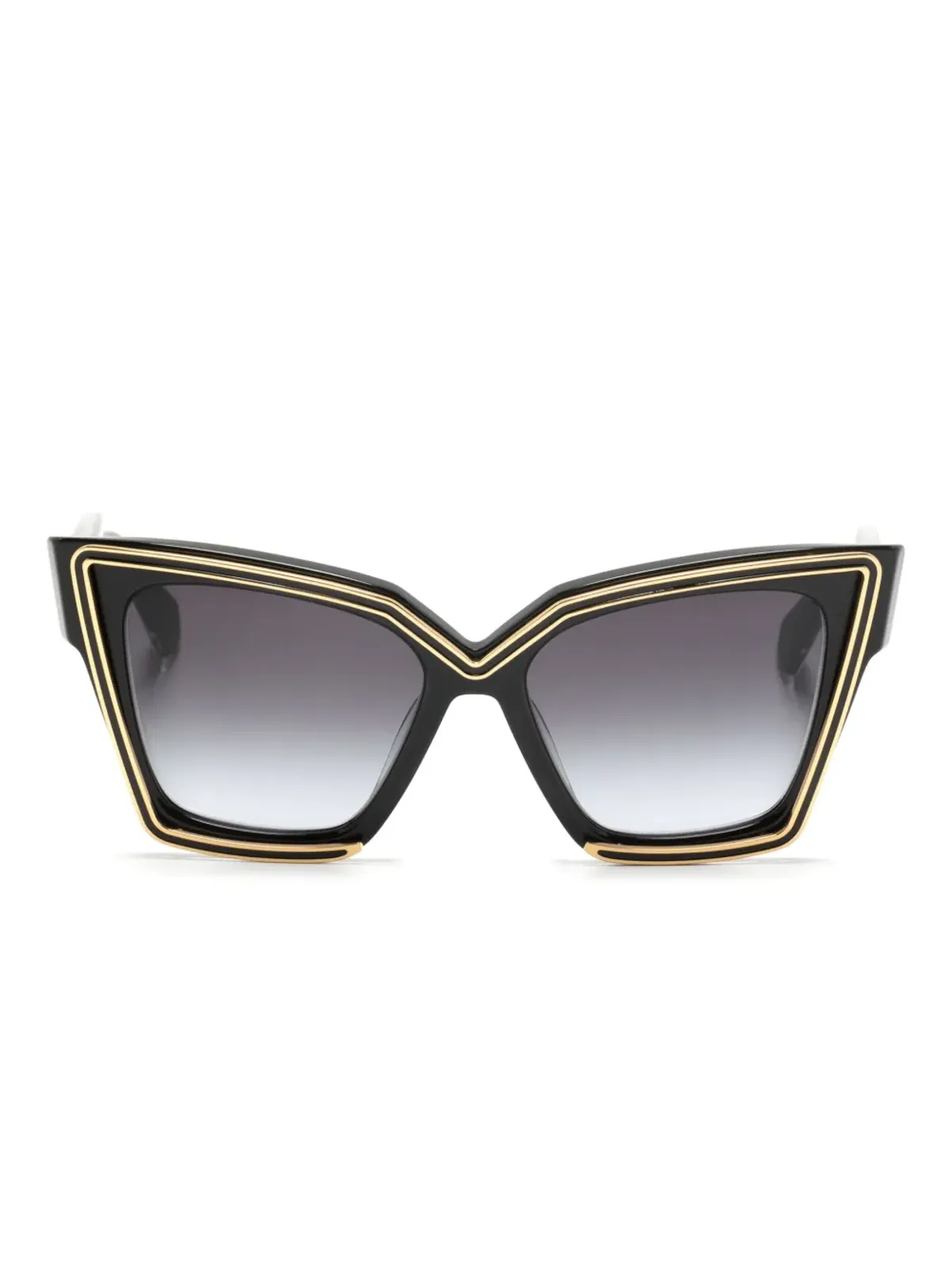 VALENTINO GARAVANI EYEWEAR ロックスタッドディテール キャットアイフレーム サングラス - ブラック - 画像1