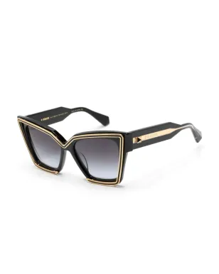 VALENTINO GARAVANI EYEWEAR ロックスタッドディテール キャットアイフレーム サングラス - ブラック - サムネイル2