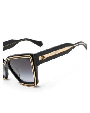 VALENTINO GARAVANI EYEWEAR ロックスタッドディテール キャットアイフレーム サングラス - ブラック - サムネイル3