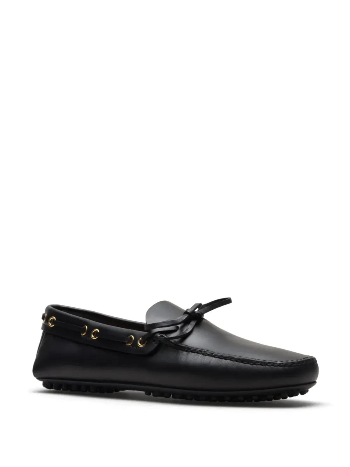 Car Shoe リボンディテール レザー ドライビングシューズ - 画像2