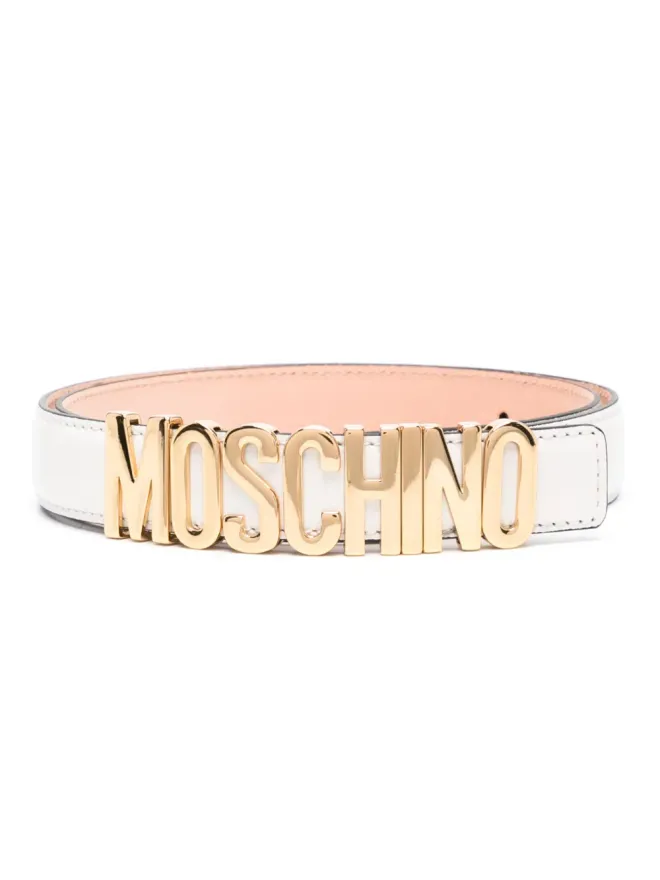 Moschino Moschino ロゴ文字入り レザーベルト - ニュートラルカラーの商品画像