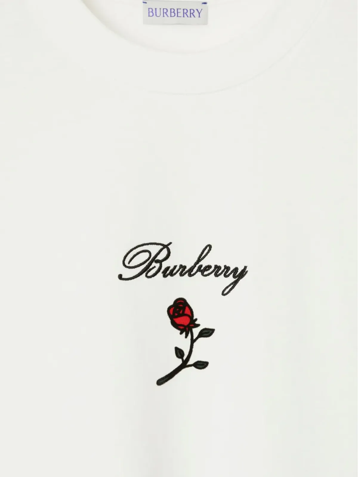 Burberry ローズ コットン Tシャツ - ホワイト - 画像5