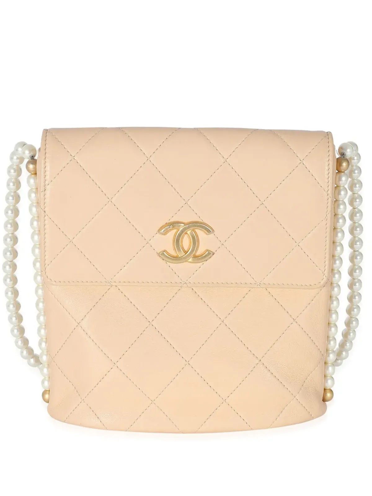 CHANEL ビンテージ 2019年 パールチェーン キルティング バッグ - 画像1