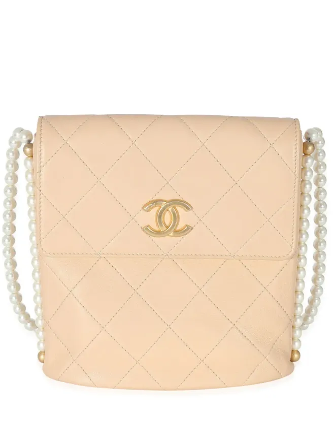 CHANEL Pre-Owned CHANEL ビンテージ 2019年 パールチェーン キルティング バッグの商品画像