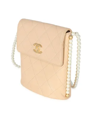 CHANEL ビンテージ 2019年 パールチェーン キルティング バッグ - サムネイル3