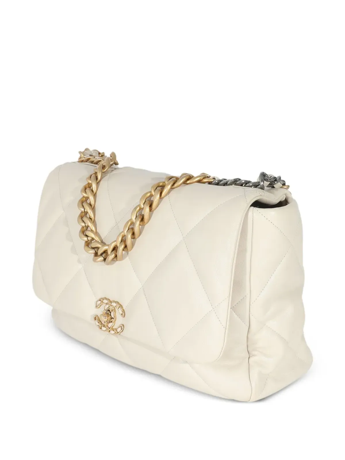 CHANEL ビンテージ 2020 ダイヤモンドキルティング ショルダーバッグ - ベージュ系 - 画像3