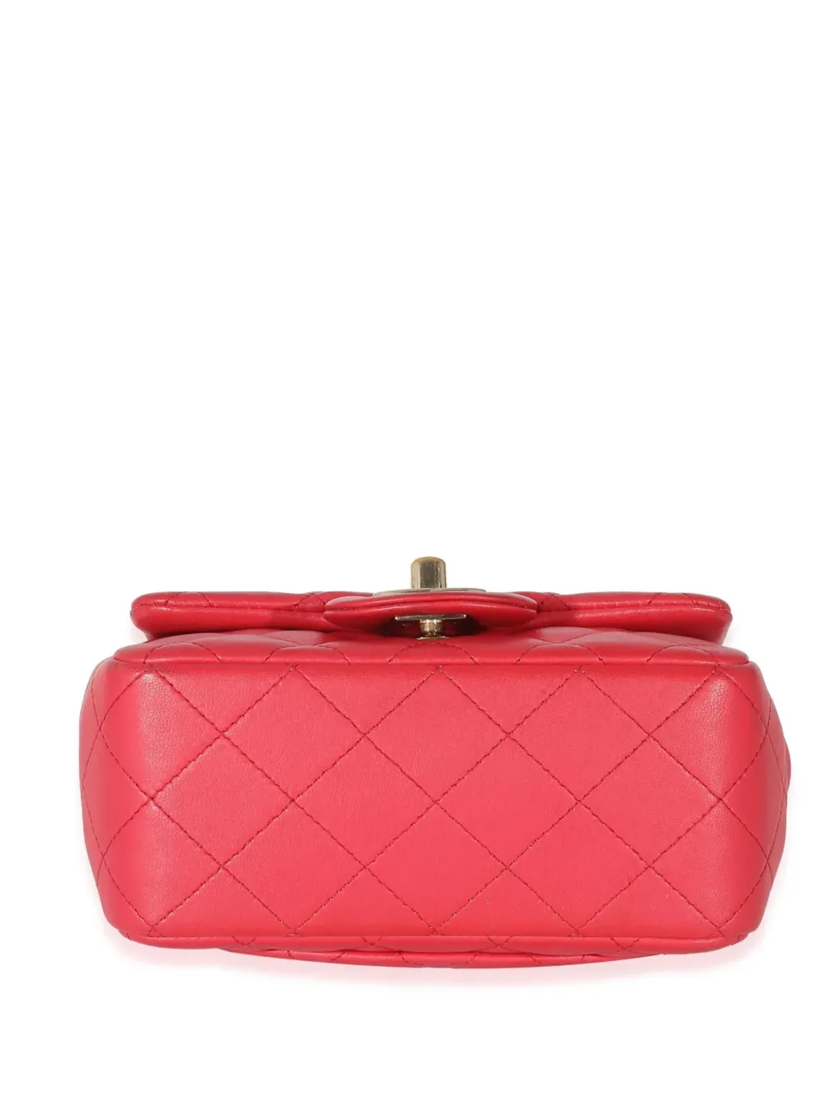 CHANEL ビンテージ ダイヤモンドキルト スクエアフラップバッグ ピンク - 画像5