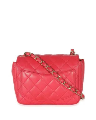 CHANEL ビンテージ ダイヤモンドキルト スクエアフラップバッグ ピンク - サムネイル2