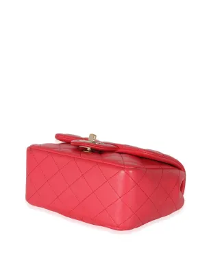 CHANEL ビンテージ ダイヤモンドキルト スクエアフラップバッグ ピンク - サムネイル4