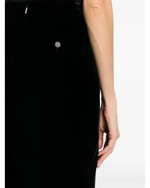 Saint Laurent ベルベットペンシルスカート - ブラック - サムネイル5
