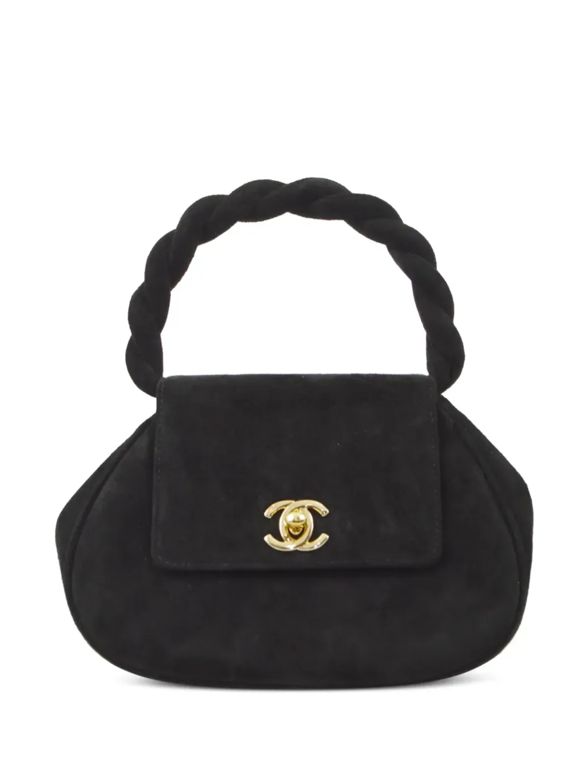 CHANEL ビンテージ 1997年製 CCターンロック ツイスト ハンドバッグ - ブラック - 画像1
