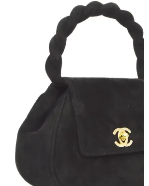CHANEL ビンテージ 1997年製 CCターンロック ツイスト ハンドバッグ - ブラック - サムネイル3