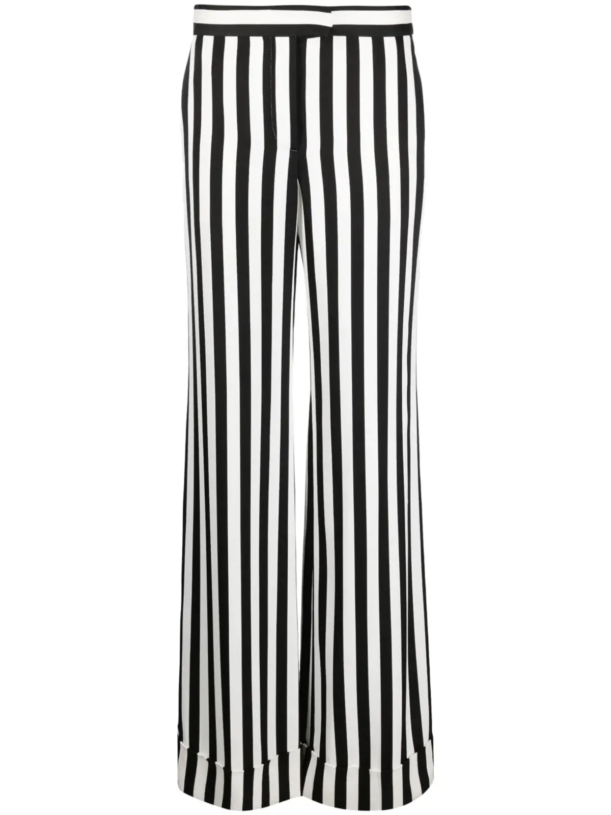 Moschino ストライプ入りサテンのパラッツォパンツ ブラック - 画像1