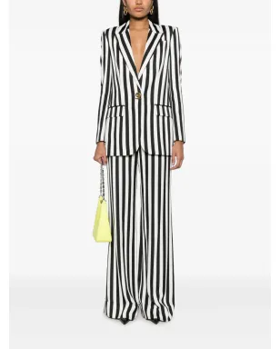 Moschino ストライプ入りサテンのパラッツォパンツ ブラック - サムネイル2