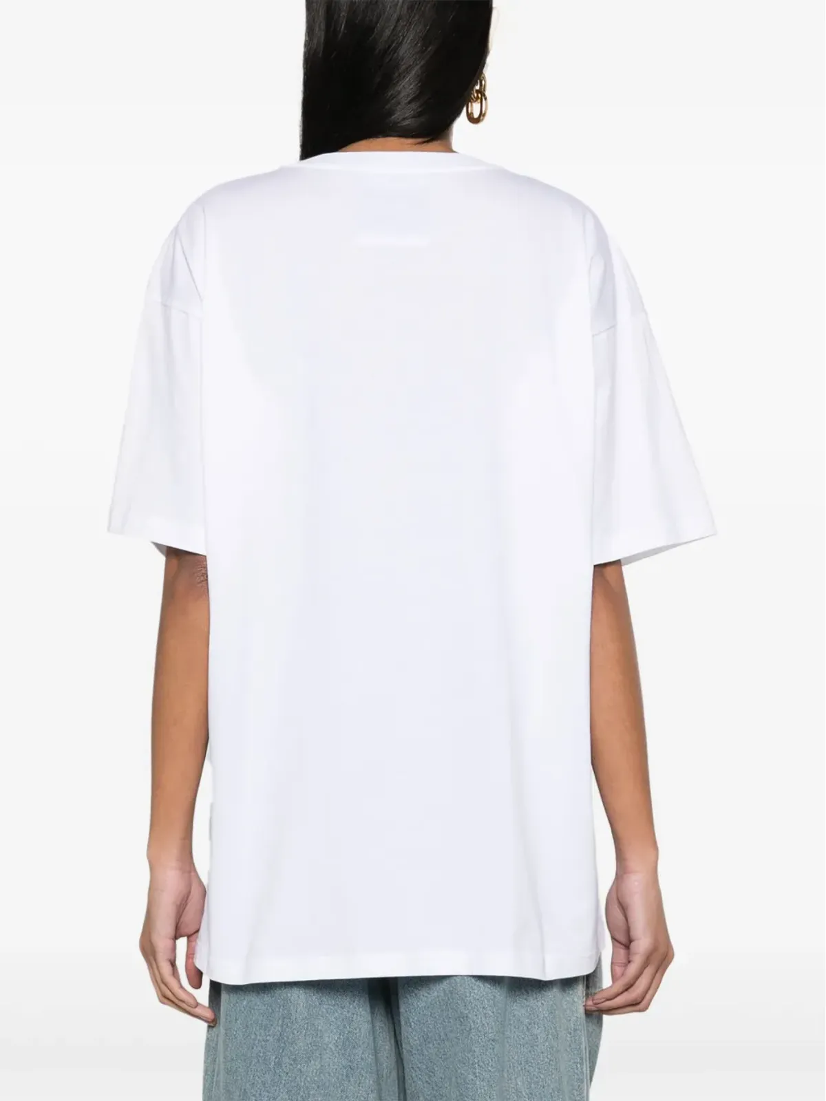 Moschino ロゴパッチ オーガニックコットン Tシャツ - ホワイト - 画像4