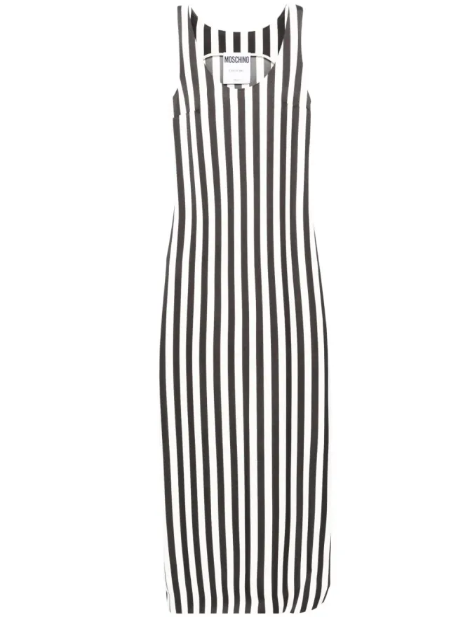 Moschino Moschino スクープネック・ストライプ ロングドレスの商品画像