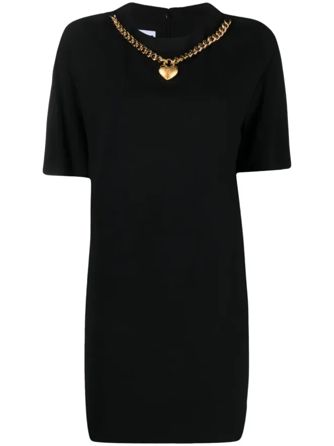 Moschino Moschino ハートチャーム クレープ ミニドレスの商品画像