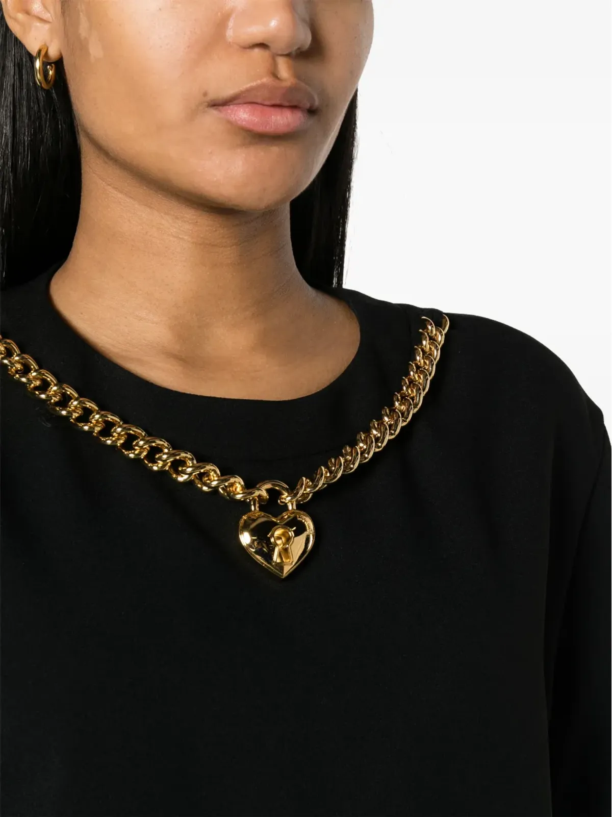 Moschino ハートチャーム クレープ ミニドレス - 画像5